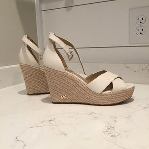Cream Michael Kors Wedge Heels
